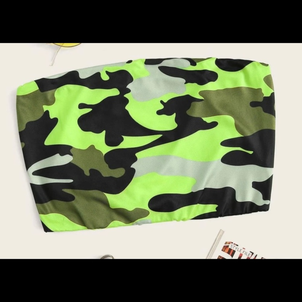 neon green cano tube top